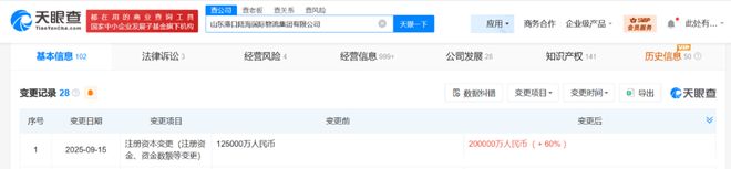125亿→20亿！山东港口陆海国际物流集团增资(图1)
